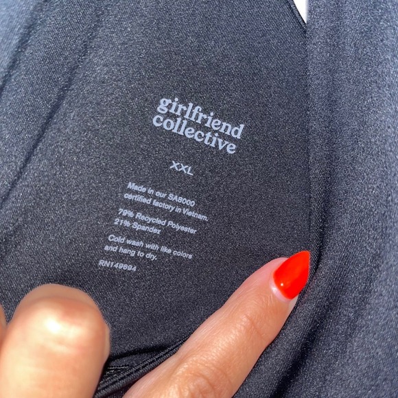 Girlfriend Collective Black Bodysuit Recycled Polyester Blend XXL - Picture 3 of 3